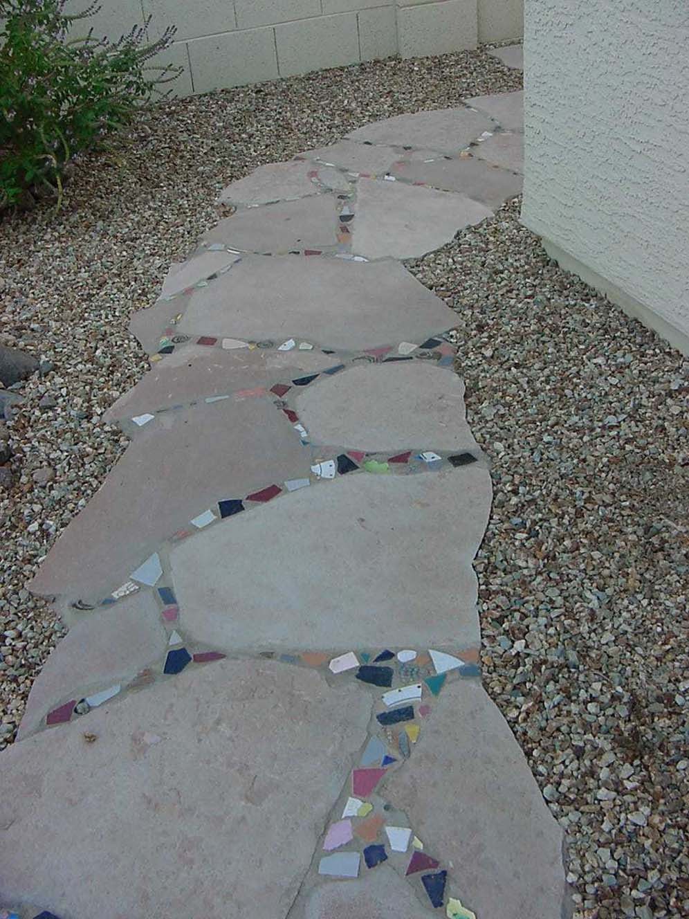 Reused Materials Art Walkway