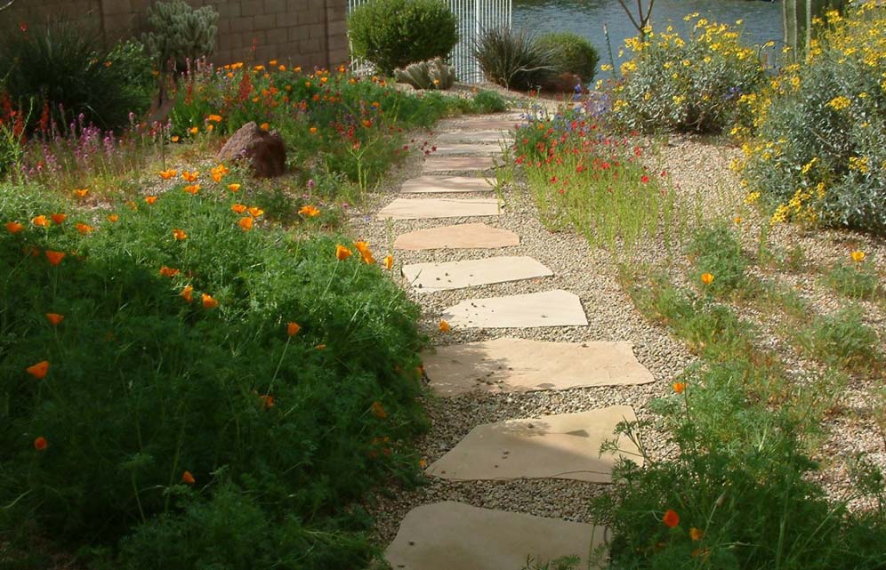 Pavers and Gravel Path