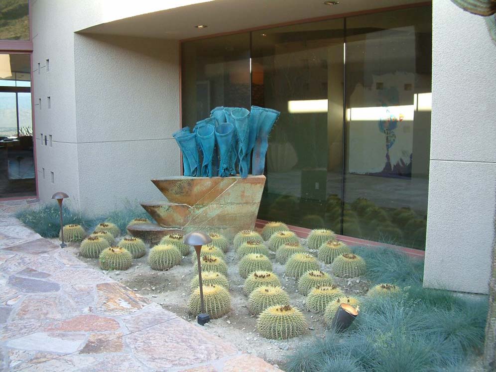 Barrel Cactus and Sculpture