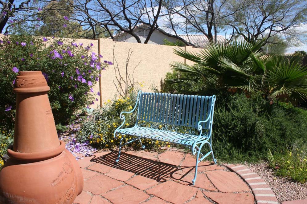 The Blue Bench Out Back