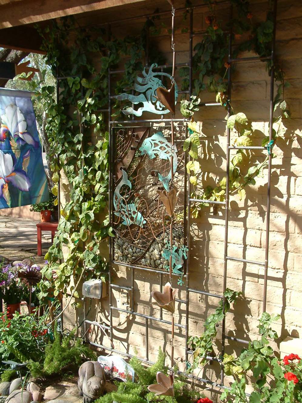 Sculpture and Trellis